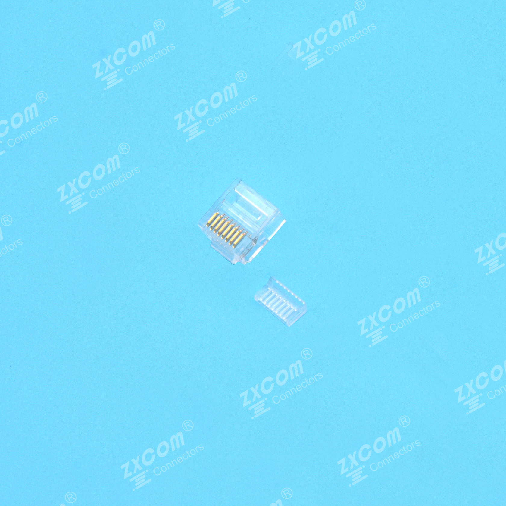 8P8C 水晶头 短体 单排 二件式