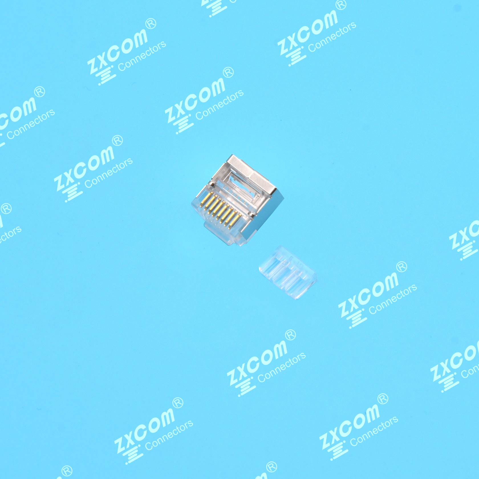 8P8C 水晶头 短体 双排 6上2下 二件式