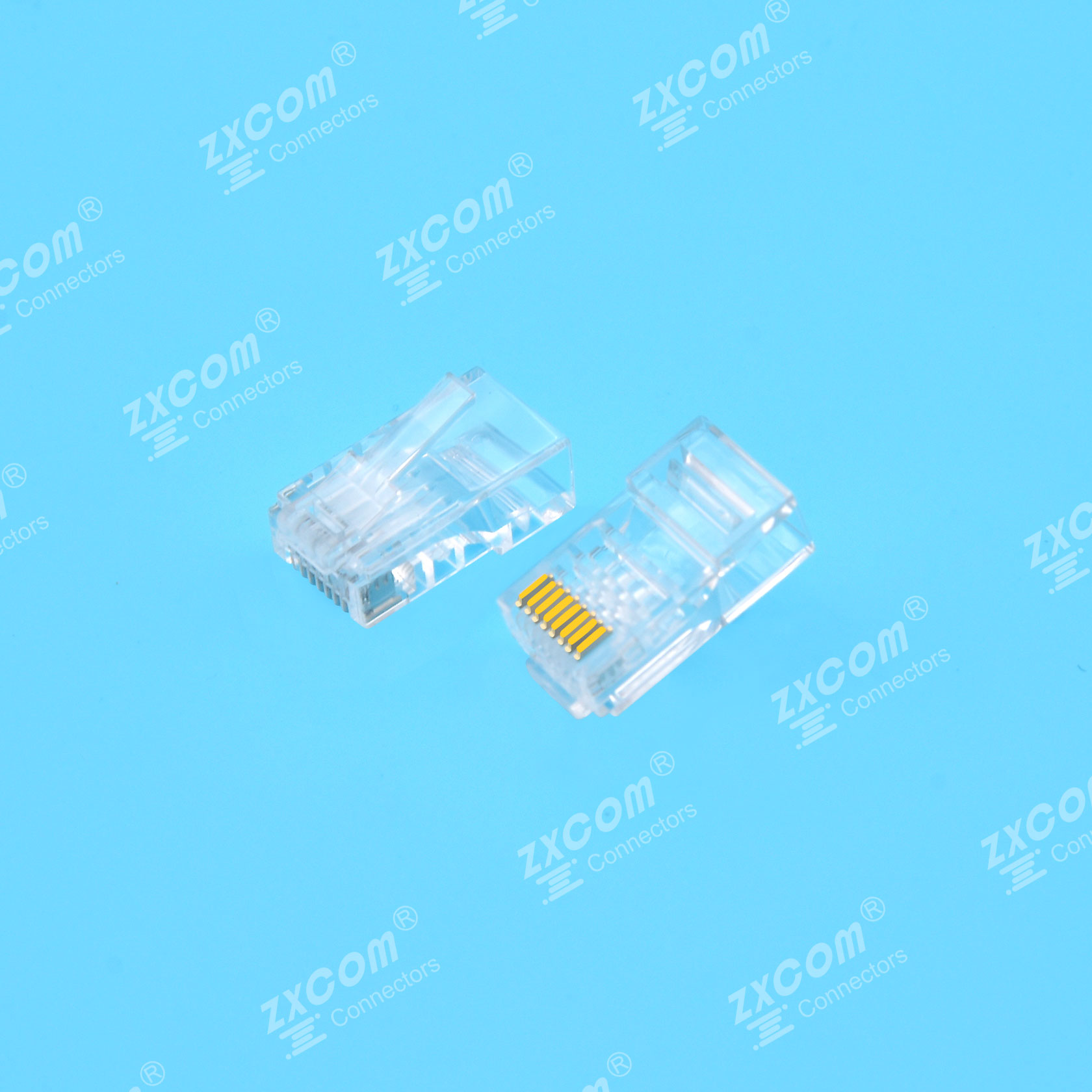 8P8C 水晶头 4上4下 双档板  有排气孔