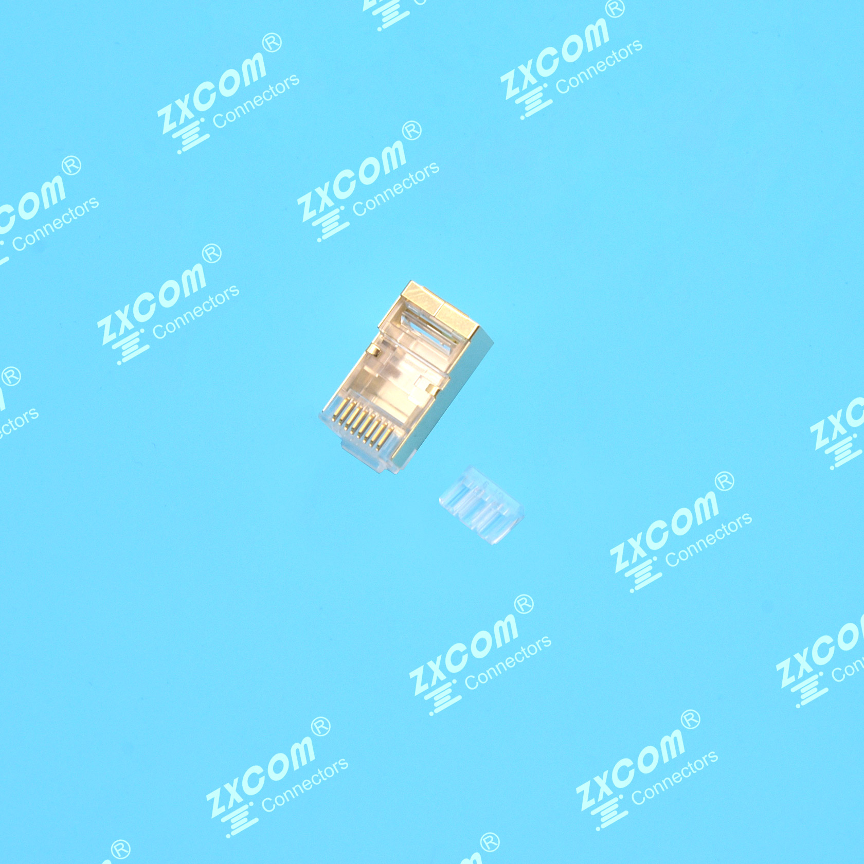 8P8C 水晶头 双排 6上2下 二件式