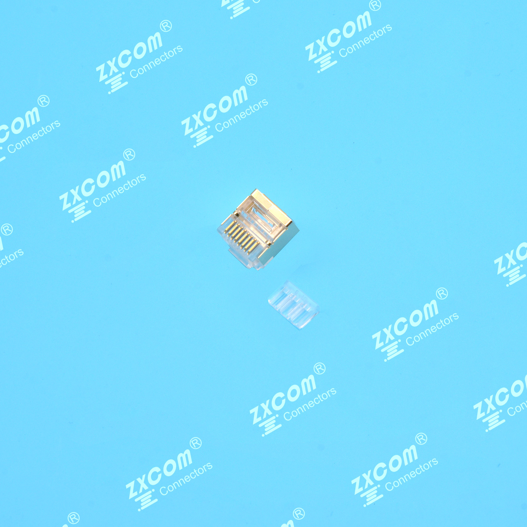 8P8C 水晶头 短体 双排 6上2下 二件式