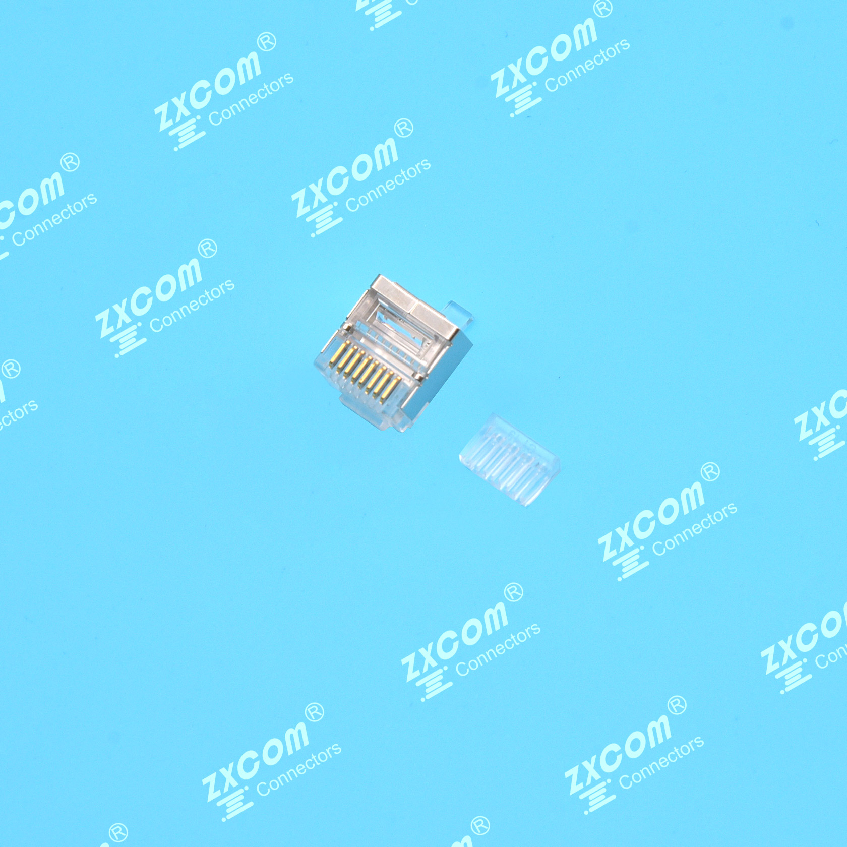 8P8C 水晶头 短体 双排 4上4下 二件式