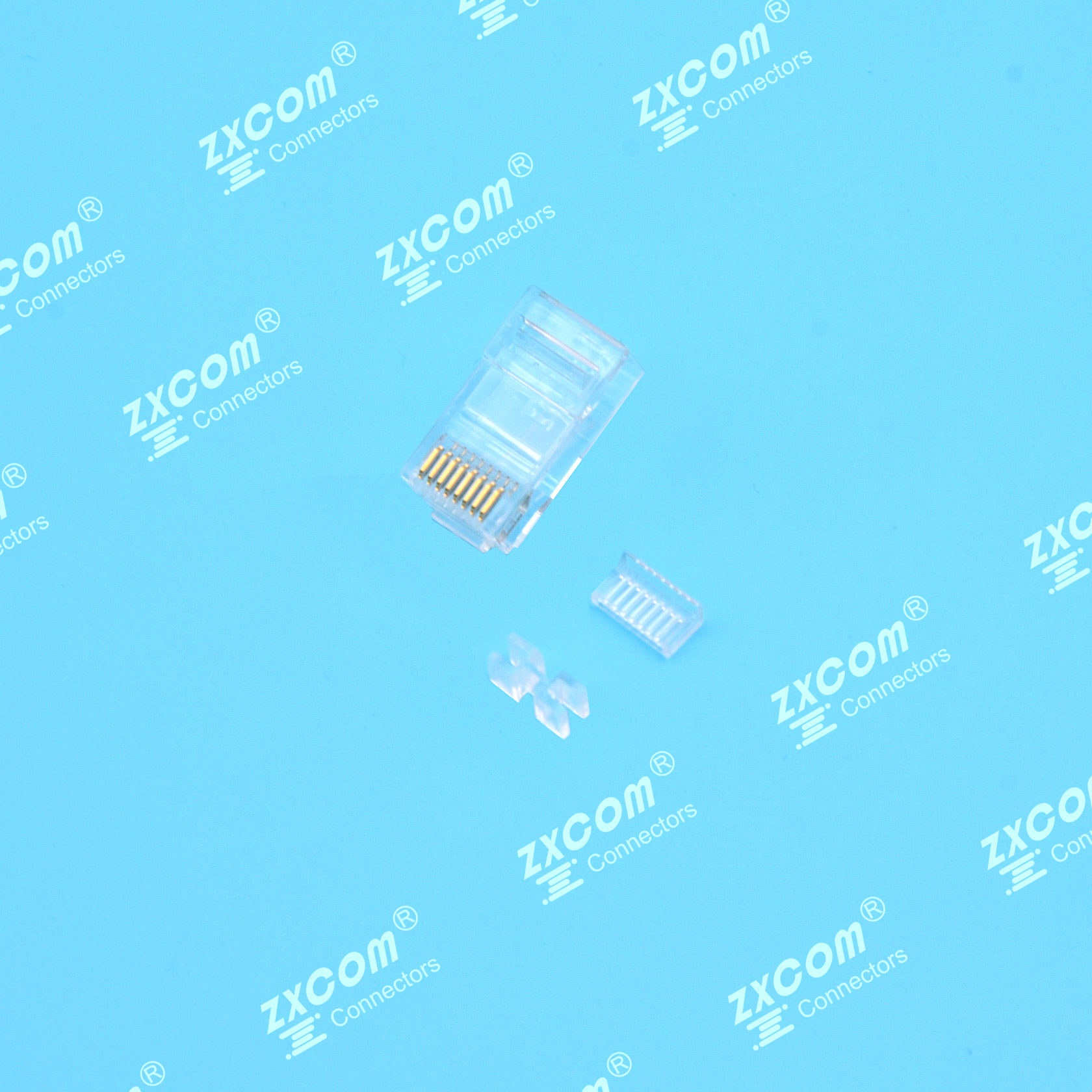 8P8C 水晶头 单排 三件式 常规通用型