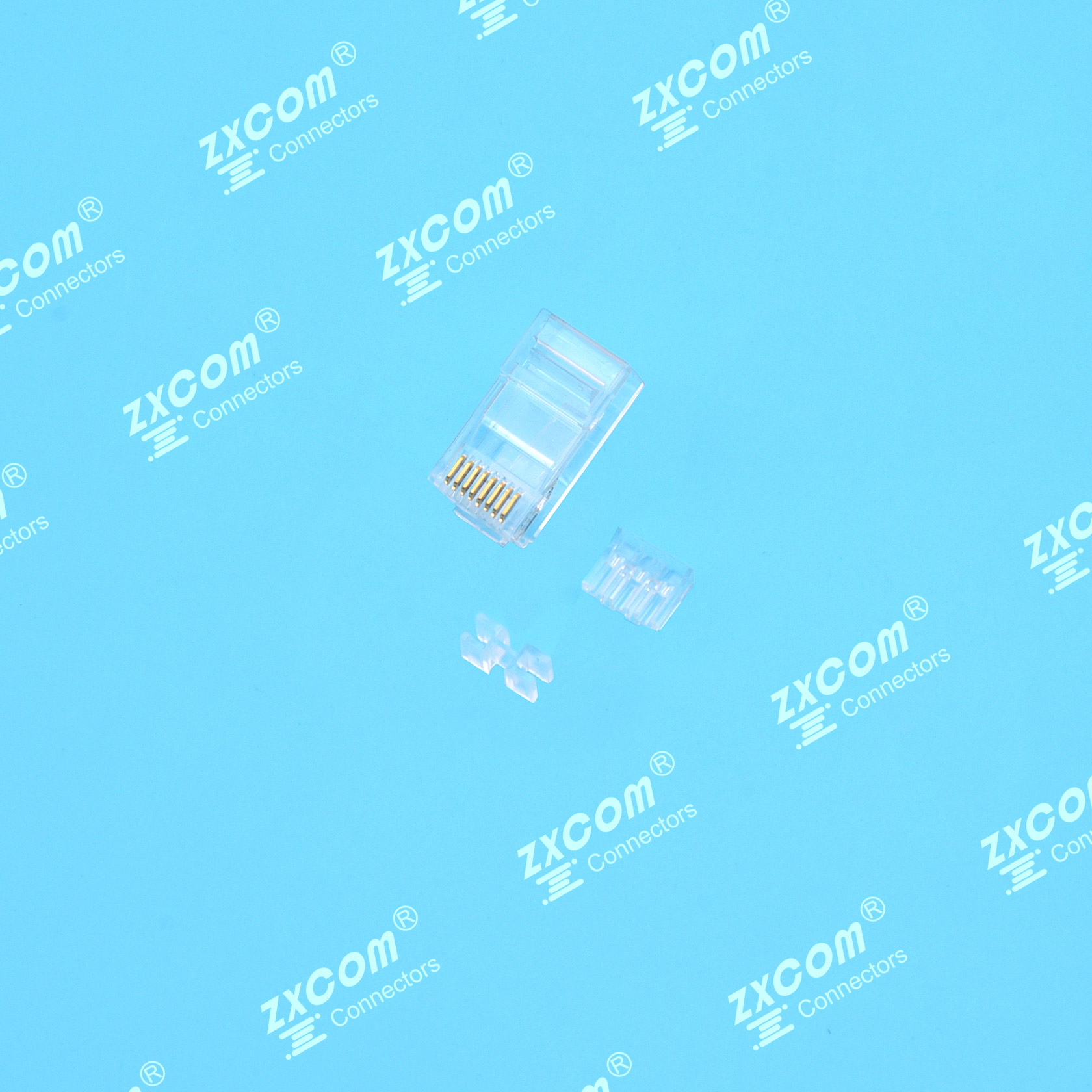 8P8C 水晶头 双排 6上2下 三件式 常规通用型