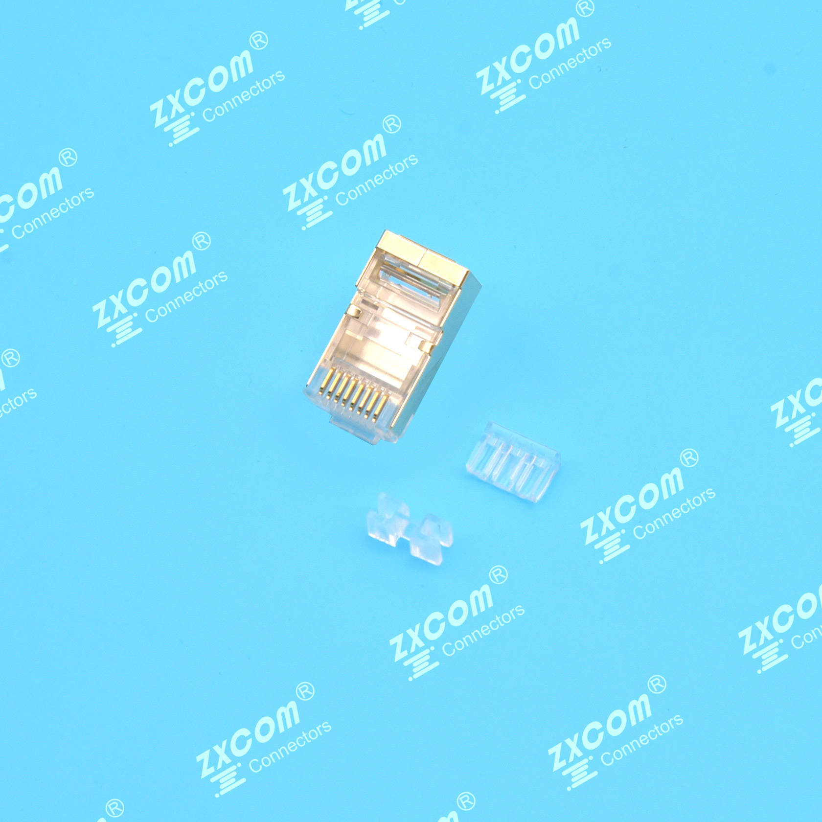 8P8C 水晶头 双排 6上2下 三件式 常规通用型