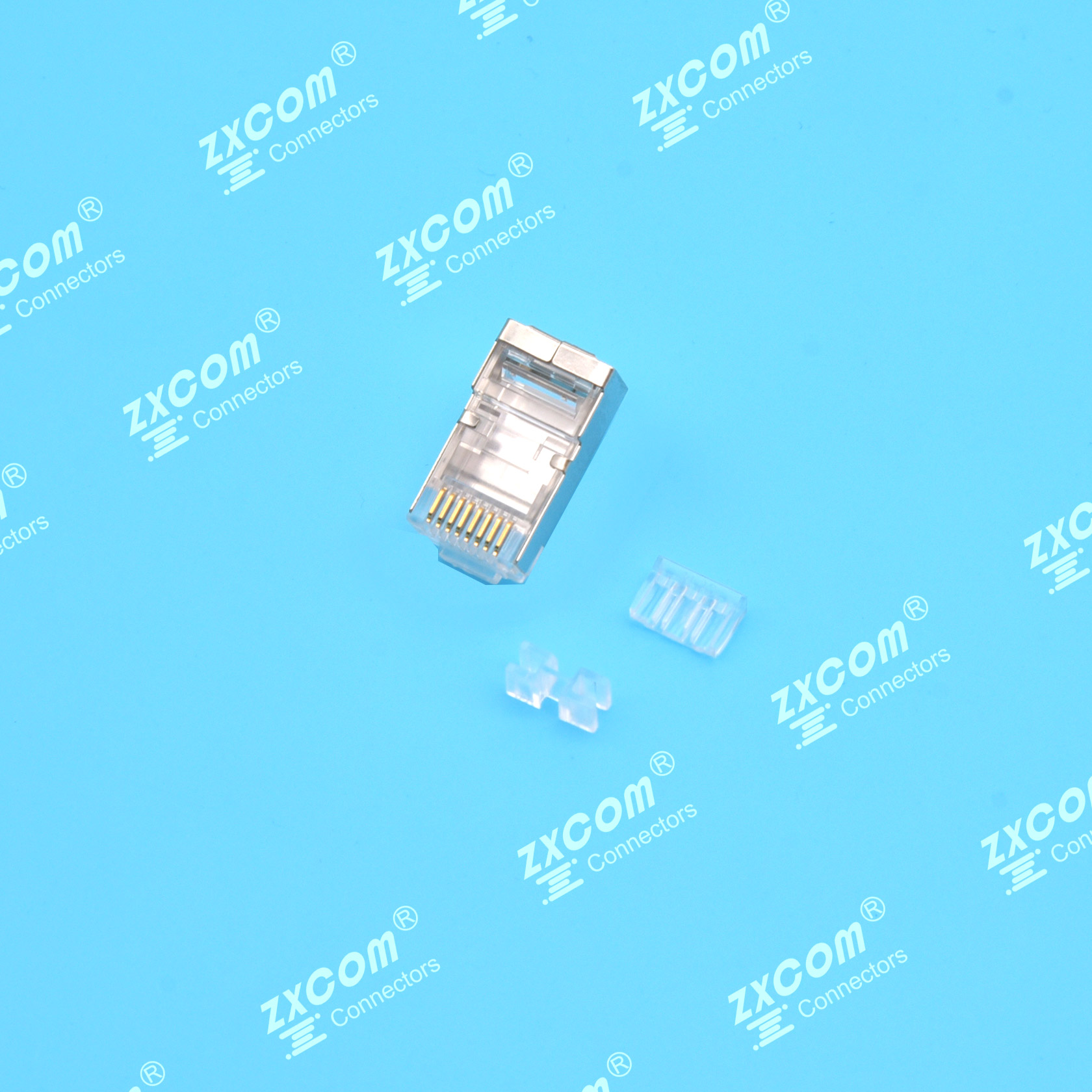 8P8C 水晶头 双排 6上2下 三件式 常规通用型