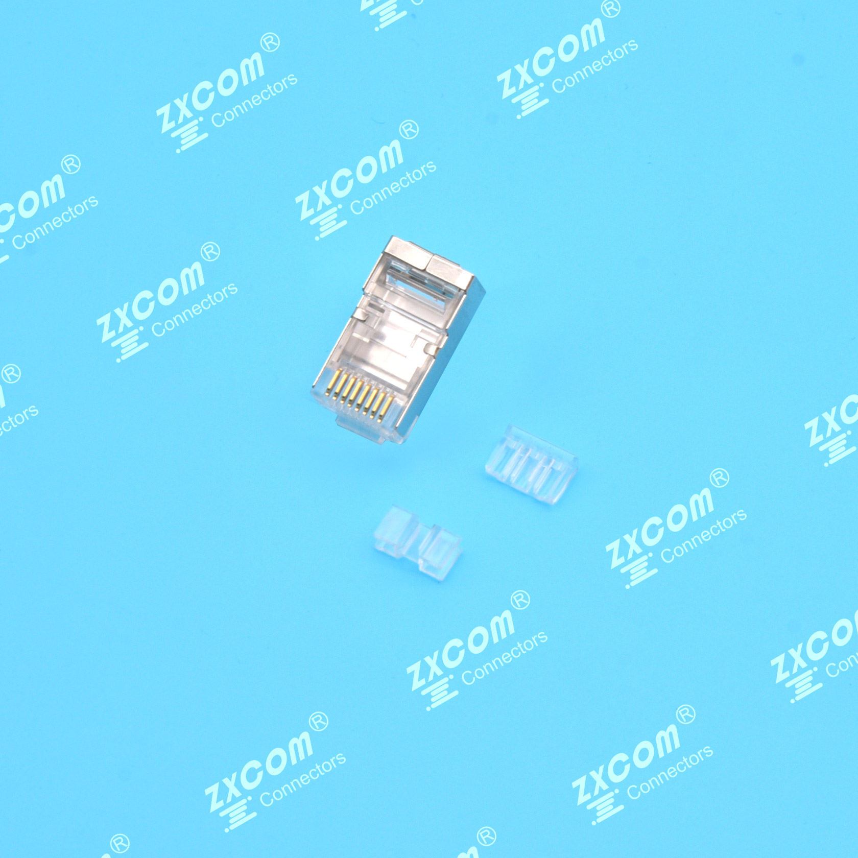 8P8C 水晶头 双排 6上2下 三件式 常规通用型